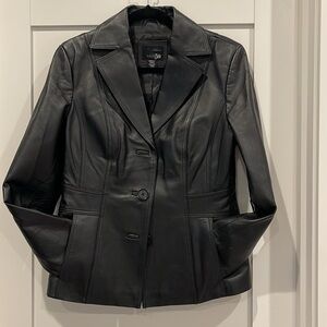 East 5th 3 pocket leather jacket with hidden pockets